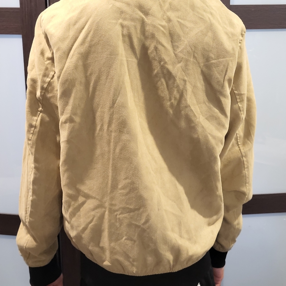 Micro Suede Bomber Jacket With Inside Pocket - image 2